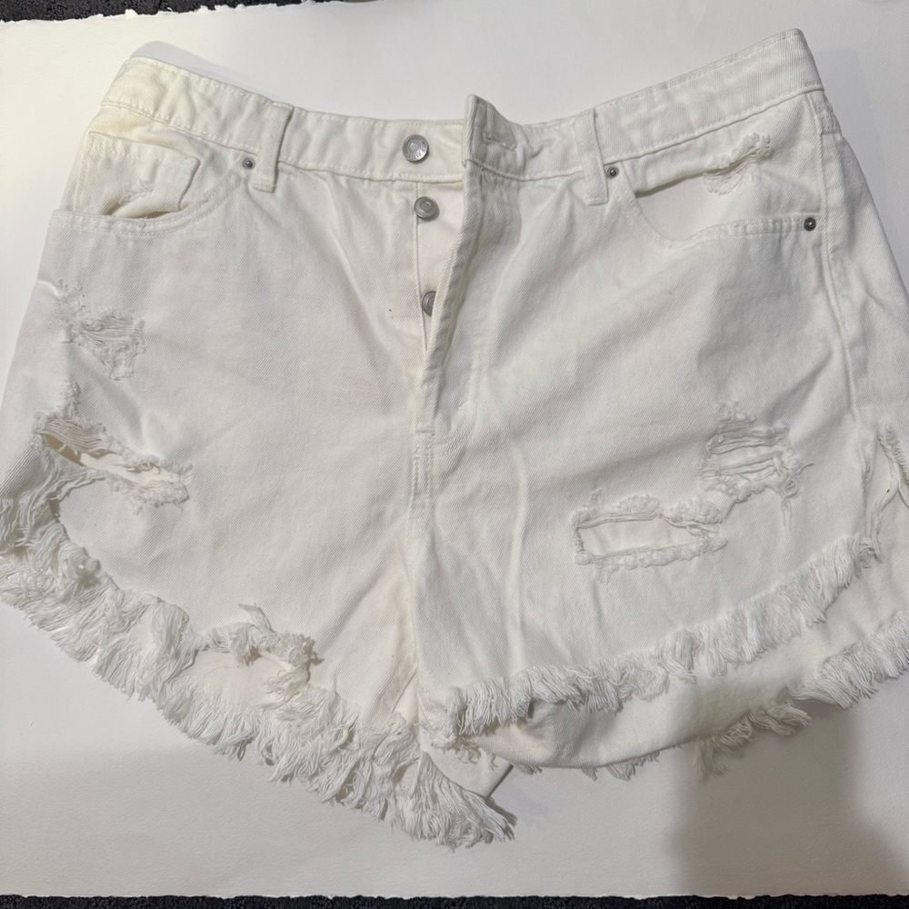 Wild Fable White Distressed Jean Shorts